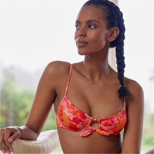 NWT Anthropologie L*Space underwire rose bikini top!